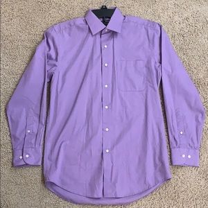 Men’s colours purple button up dress shirt
